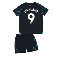 Manchester City Erling Haaland #9 Koszulka Trzecia dzieci 2023-24 Krótki Rękaw (+ krótkie spodenki)
