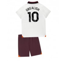Manchester City Jack Grealish #10 Koszulka Wyjazdowa dzieci 2023-24 Krótki Rękaw (+ krótkie spodenki)