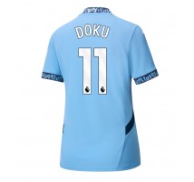 Manchester City Jeremy Doku #11 Koszulka Podstawowa damskie 2024-25 Krótki Rękaw