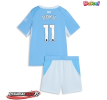 Manchester City Jeremy Doku #11 Koszulka Podstawowa dzieci 2026-27 Krótki Rękaw (+ krótkie spodenki)