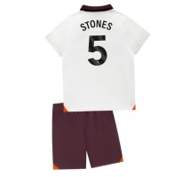 Manchester City John Stones #5 Koszulka Wyjazdowa dzieci 2023-24 Krótki Rękaw (+ krótkie spodenki)