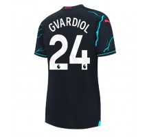 Manchester City Josko Gvardiol #24 Koszulka Trzecia damskie 2023-24 Krótki Rękaw