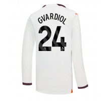 Manchester City Josko Gvardiol #24 Koszulka Wyjazdowa 2023-24 Długi Rękaw