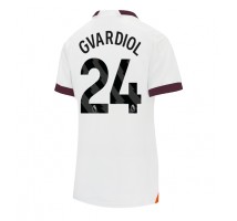 Manchester City Josko Gvardiol #24 Koszulka Wyjazdowa damskie 2023-24 Krótki Rękaw