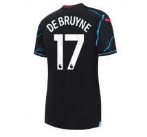 Manchester City Kevin De Bruyne #17 Koszulka Trzecia damskie 2023-24 Krótki Rękaw
