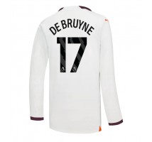 Manchester City Kevin De Bruyne #17 Koszulka Wyjazdowa 2023-24 Długi Rękaw