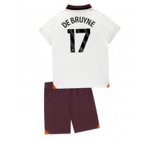 Manchester City Kevin De Bruyne #17 Koszulka Wyjazdowa dzieci 2023-24 Krótki Rękaw (+ krótkie spodenki)