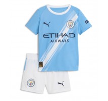 Manchester City Koszulka Podstawowa dzieci 2025-26 Krótki Rękaw (+ krótkie spodenki)