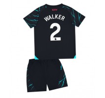 Manchester City Kyle Walker #2 Koszulka Trzecia dzieci 2023-24 Krótki Rękaw (+ krótkie spodenki)