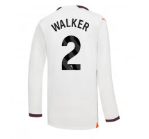 Manchester City Kyle Walker #2 Koszulka Wyjazdowa 2023-24 Długi Rękaw