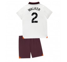 Manchester City Kyle Walker #2 Koszulka Wyjazdowa dzieci 2023-24 Krótki Rękaw (+ krótkie spodenki)