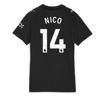 Manchester City Nico Gonzalez #14 Koszulka Wyjazdowa damskie 2025-26 Krótki Rękaw Manchester City Nico Gonzalez #14 Koszulka Wyjazdowa damskie 2025-26 Krótki Rękaw