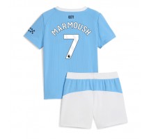 Manchester City Omar Marmoush #7 Koszulka Podstawowa dzieci 2025-26 Krótki Rękaw (+ krótkie spodenki)