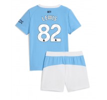 Manchester City Rico Lewis #82 Koszulka Podstawowa dzieci 2025-26 Krótki Rękaw (+ krótkie spodenki)