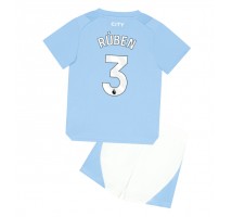Manchester City Ruben Dias #3 Koszulka Podstawowa dzieci 2023-24 Krótki Rękaw (+ krótkie spodenki)