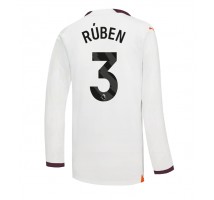 Manchester City Ruben Dias #3 Koszulka Wyjazdowa 2023-24 Długi Rękaw