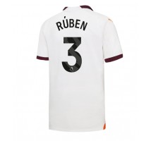 Manchester City Ruben Dias #3 Koszulka Wyjazdowa 2023-24 Krótki Rękaw