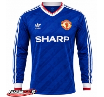 Manchester United 1986-1988 Koszulka Retro Trzecia Długi Rękaw