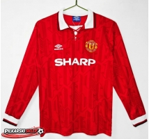 Manchester United 1992-1994 Koszulka Retro Podstawowa Długi Rękaw