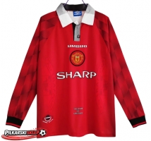 Manchester United 1996-1997 Koszulka Retro Podstawowa Długi Rękaw