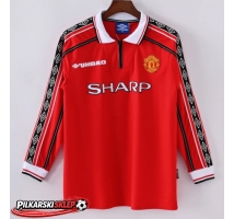 Manchester United 1998-1999 Koszulka Retro Podstawowa Długi Rękaw