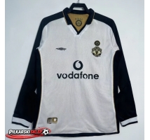 Manchester United 2001-2002 Koszulka Retro Wyjazdowa Długi Rękaw