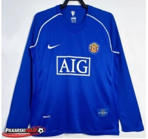 Manchester United 2007-2008 Bramkarskie Koszulka Retro Podstawowa Długi Rękaw