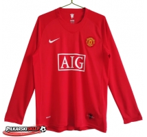 Manchester United 2007-2008 Koszulka Retro Podstawowa Długi Rękaw