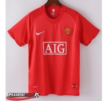 Manchester United 2007-2008 Koszulka Retro Podstawowa Krótki Rękaw