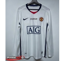 Manchester United 2008-2009 Koszulka Retro Wyjazdowa Długi Rękaw