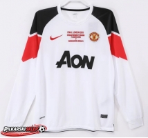 Manchester United 2010-2011 Koszulka Retro Wyjazdowa Długi Rękaw