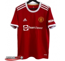 Manchester United 2021-2022 Koszulka Retro Podstawowa Krótki Rękaw