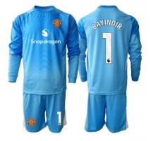 Manchester United Altay Bayindir #1 Bramkarskie Koszulka Podstawowa dzieci 2025-26 Długi Rękaw (+ krótkie spodenki)
