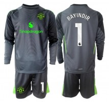 Manchester United Altay Bayindir #1 Bramkarskie Koszulka Wyjazdowa dzieci 2025-26 Długi Rękaw (+ krótkie spodenki)