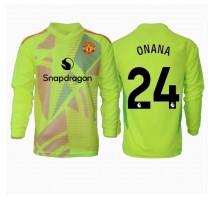 Manchester United Andre Onana #24 Bramkarskie Koszulka Wyjazdowa 2024-25 Długi Rękaw