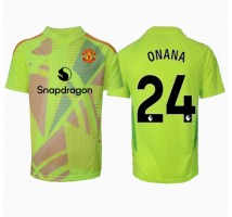 Manchester United Andre Onana #24 Bramkarskie Koszulka Wyjazdowa 2024-25 Krótki Rękaw