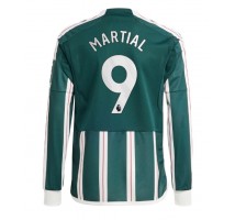 Manchester United Anthony Martial #9 Koszulka Wyjazdowa 2023-24 Długi Rękaw