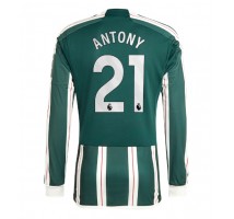 Manchester United Antony #21 Koszulka Wyjazdowa 2023-24 Długi Rękaw