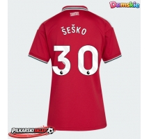 Manchester United Benjamin Sesko #30 Koszulka Podstawowa damskie 2026-27 Krótki Rękaw