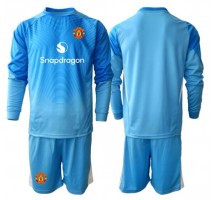 Manchester United Bramkarskie Koszulka Podstawowa dzieci 2025-26 Długi Rękaw (+ krótkie spodenki)
