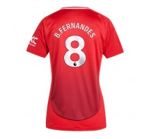 Manchester United Bruno Fernandes #8 Koszulka Podstawowa damskie 2024-25 Krótki Rękaw