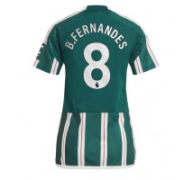 Manchester United Bruno Fernandes #8 Koszulka Wyjazdowa damskie 2023-24 Krótki Rękaw