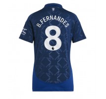 Manchester United Bruno Fernandes #8 Koszulka Wyjazdowa damskie 2024-25 Krótki Rękaw