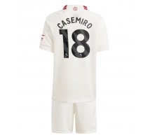 Manchester United Casemiro #18 Koszulka Trzecia dzieci 2023-24 Krótki Rękaw (+ krótkie spodenki)