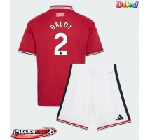 Manchester United Diogo Dalot #2 Koszulka Podstawowa dzieci 2026-27 Krótki Rękaw (+ krótkie spodenki)