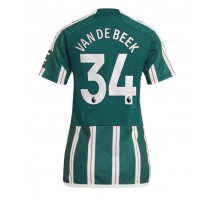 Manchester United Donny van de Beek #34 Koszulka Wyjazdowa damskie 2023-24 Krótki Rękaw