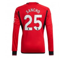 Manchester United Jadon Sancho #25 Koszulka Podstawowa 2023-24 Długi Rękaw