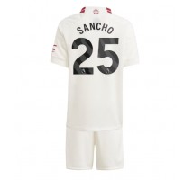 Manchester United Jadon Sancho #25 Koszulka Trzecia dzieci 2023-24 Krótki Rękaw (+ krótkie spodenki)
