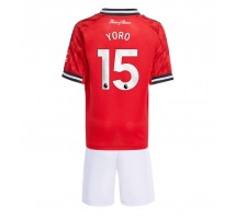 Manchester United Leny Yoro #15 Koszulka Podstawowa dzieci 2025-26 Krótki Rękaw (+ krótkie spodenki)