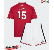 Manchester United Leny Yoro #15 Koszulka Podstawowa dzieci 2026-27 Krótki Rękaw (+ krótkie spodenki)